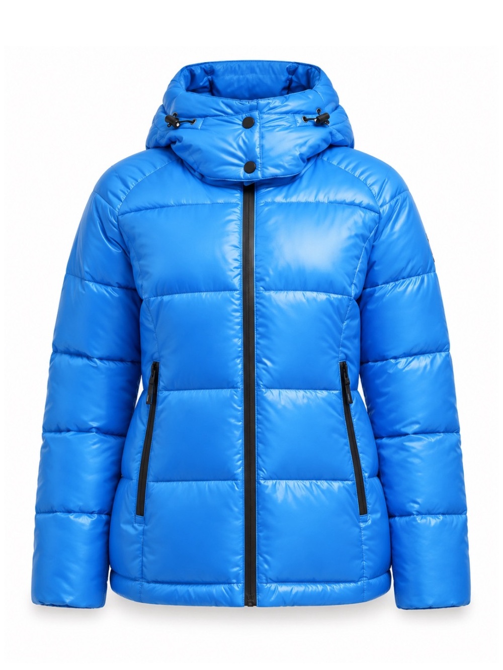 Kenneth Cole Blue Shine Hooded Puffer Coat Womens Size S